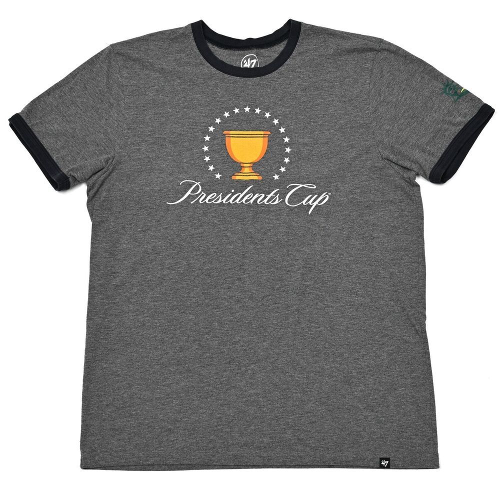 '47 Brand‎ Presidents Cup Golf T-shirt Men's L Large Heather Gray Navy Tee